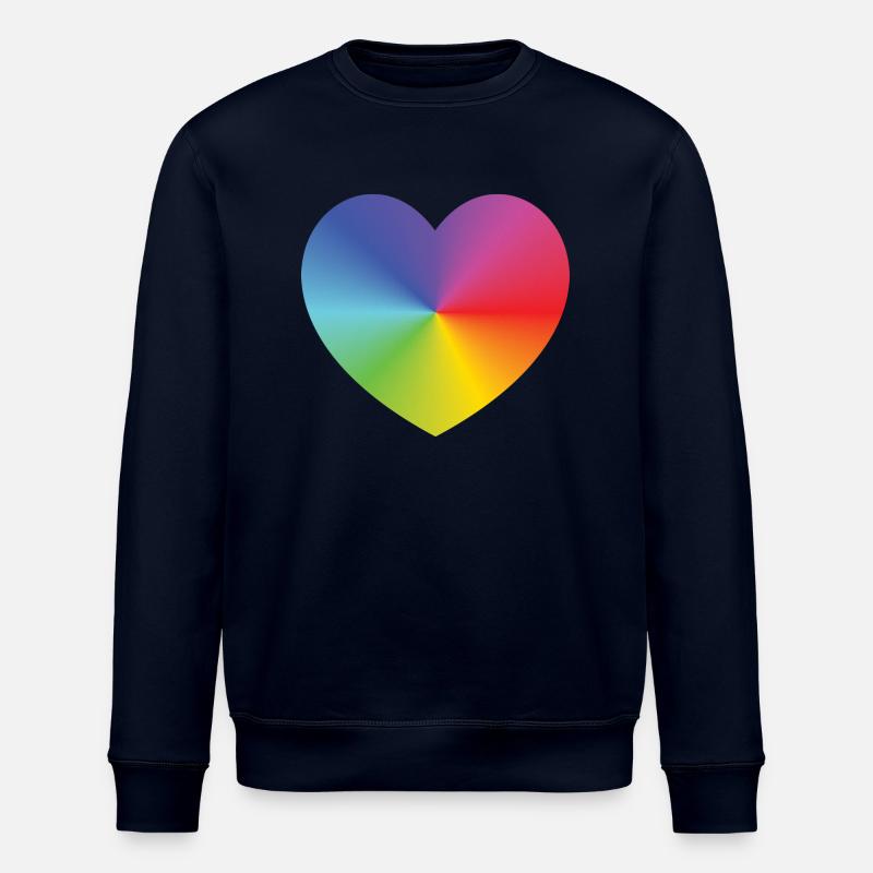 Rainbow Heart - Sweat bio ROLLER Stanley/Stella Unisexe - marine