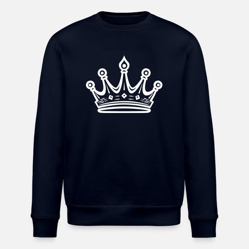 Crown Symbol Silhouette - Stanley/Stella ROLLER Unisex Organic Sweatshirt - navy