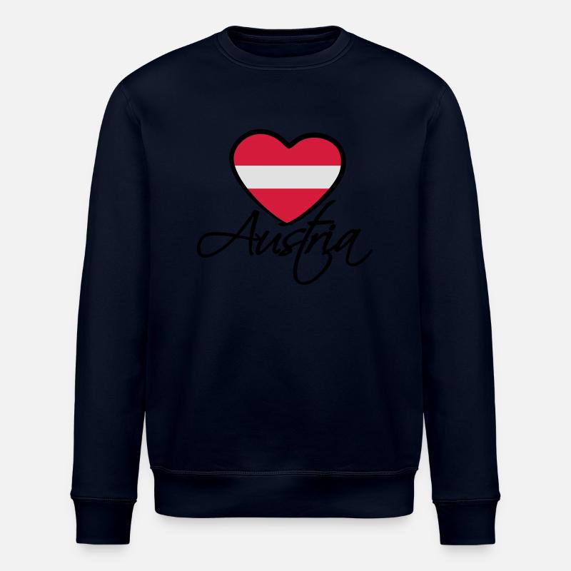 Austria Love Heart - Sweat bio ROLLER Stanley/Stella Unisexe - marine