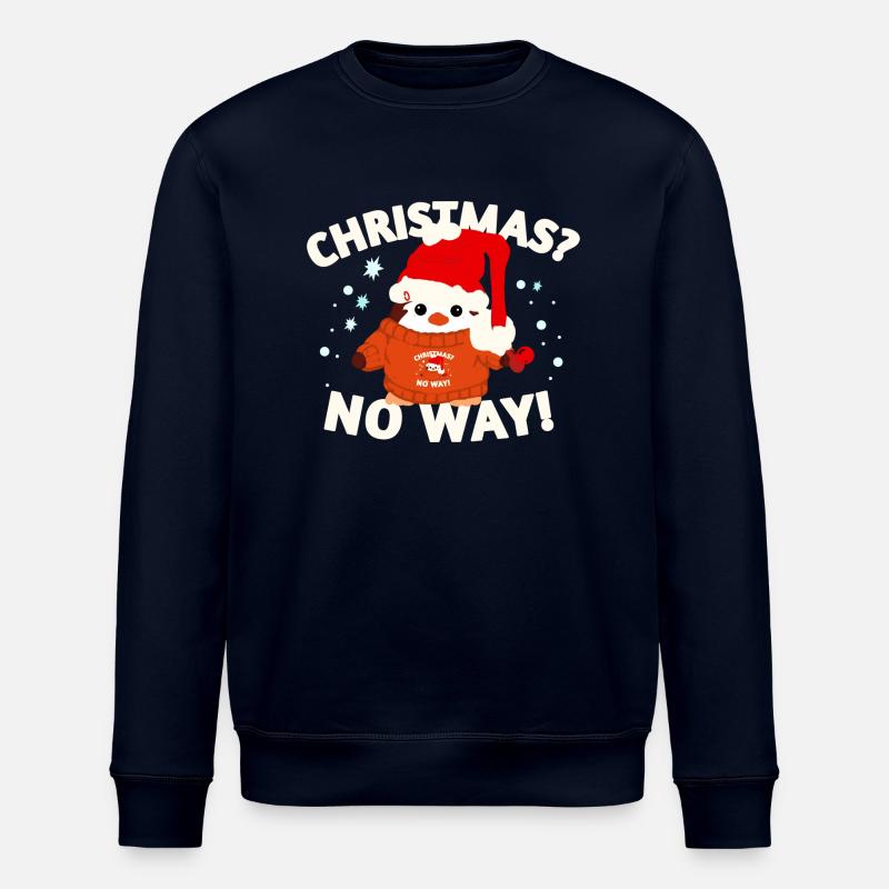 Funny Christmas Pinguin - Stanley/Stella Unisex Bio-Sweatshirt ROLLER - Navy