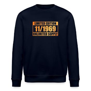 Édition Limitée 55ème Anniversaire - ꝏ Approvisionnement 11/1969 - Sweat bio ROLLER Stanley/Stella Unisexe - marine - Devant - Nik (191cm)