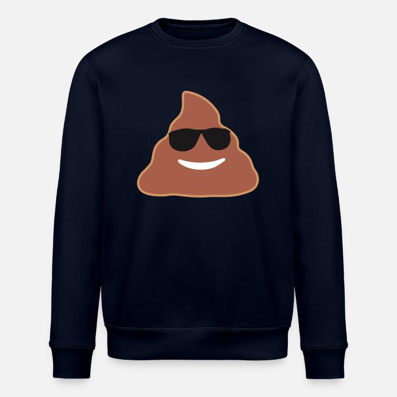 Shit, Emoji - Stanley/Stella Unisex Bio-Sweatshirt ROLLER - Navy