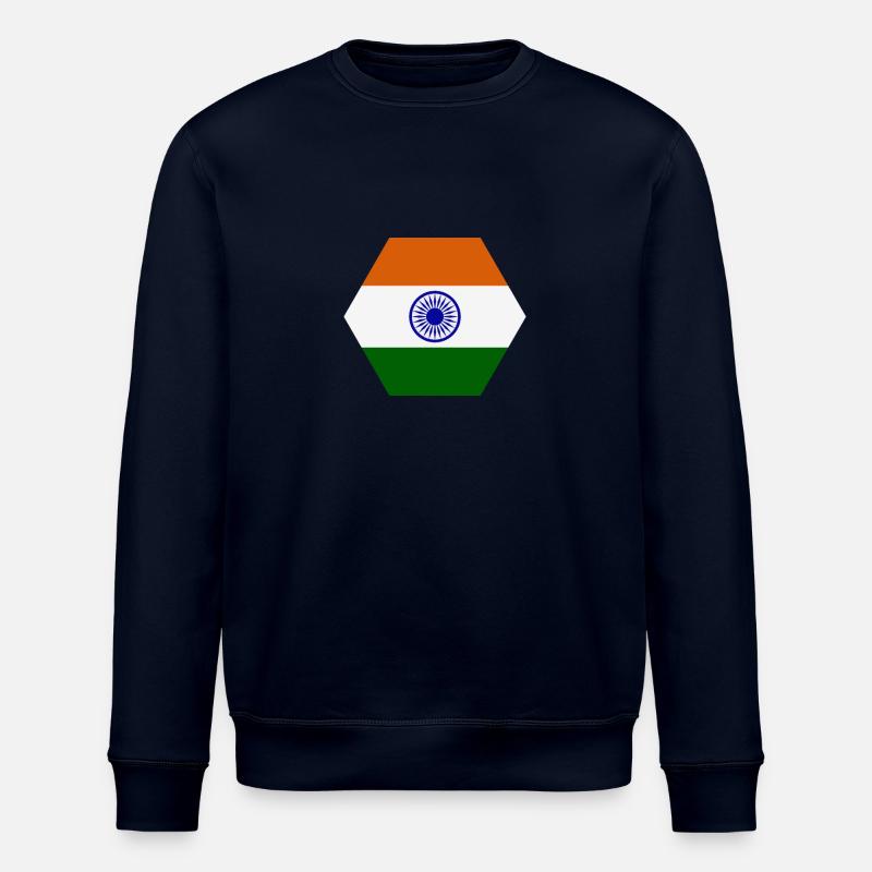 Indien Flagge - Stanley/Stella Unisex Bio-Sweatshirt ROLLER - Navy