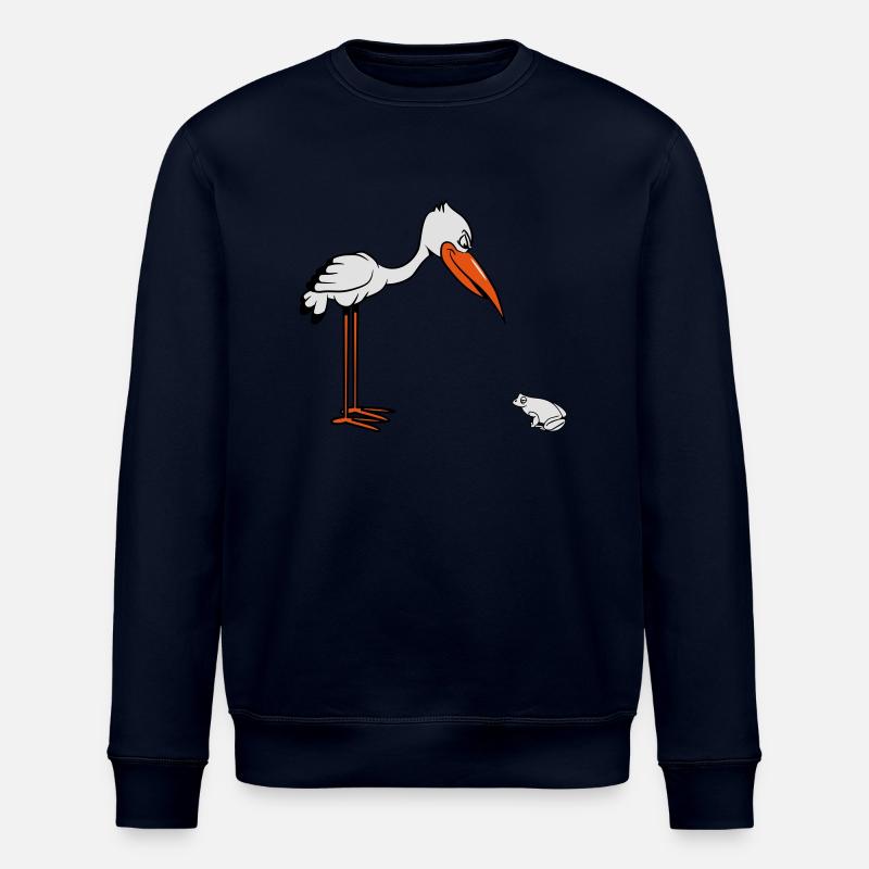 cigogne grenouille drôle - Sweat bio ROLLER Stanley/Stella Unisexe - marine