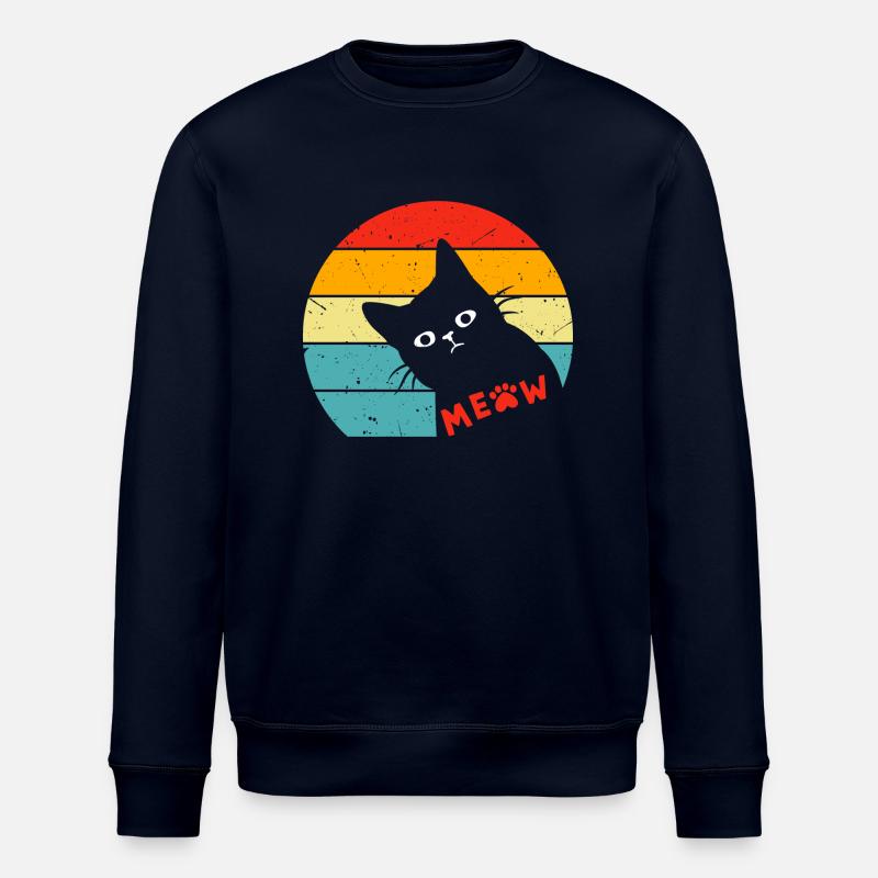 Chat noir rétro 3 - Sweat bio ROLLER Stanley/Stella Unisexe - marine
