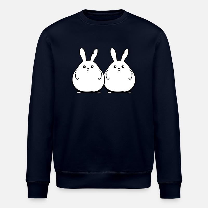 Lapin Drôle Pâques Couple - Sweat bio ROLLER Stanley/Stella Unisexe - marine