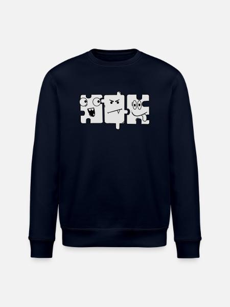 Monster Puzzle - Stanley/Stella Unisex Bio-Sweatshirt ROLLER - Navy