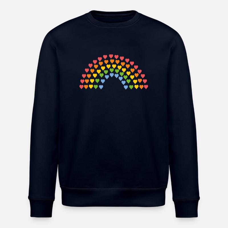 Arc-en-ciel de cœur - Sweat bio ROLLER Stanley/Stella Unisexe - marine