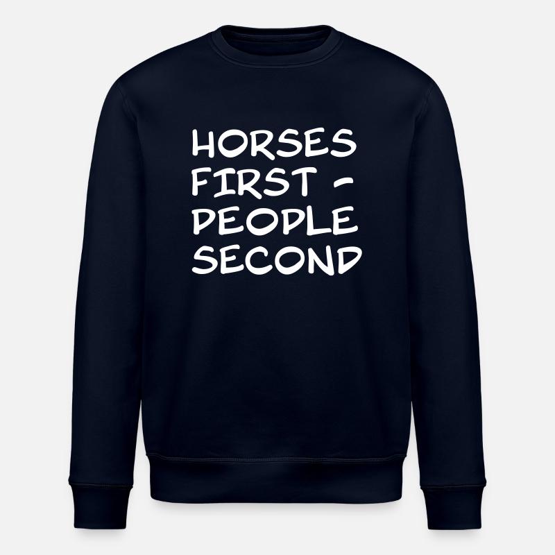 Les chevaux d’abord - Sweat bio ROLLER Stanley/Stella Unisexe - marine