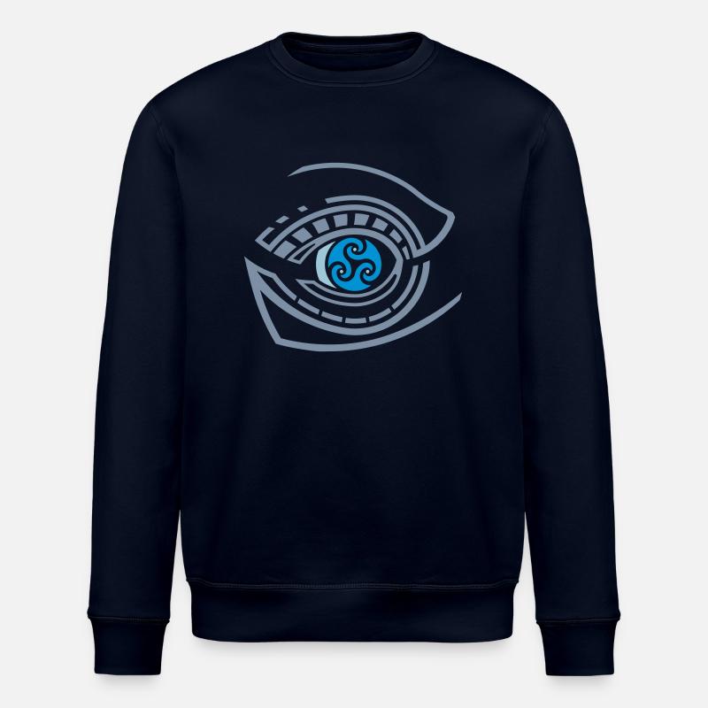 Tribal whale eye - Stanley/Stella Unisex Bio-Sweatshirt ROLLER - Navy