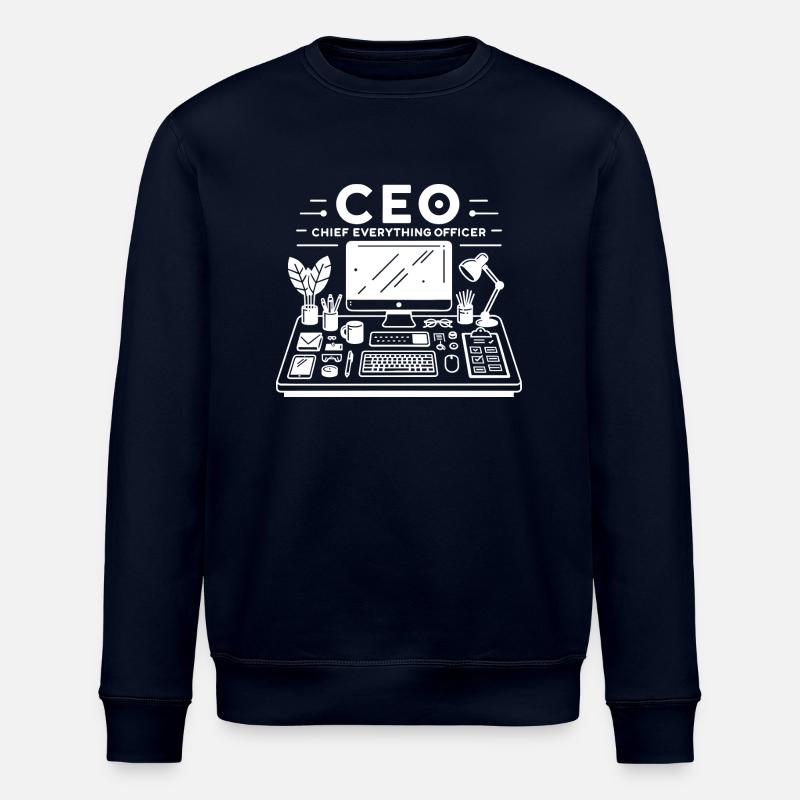 CEO Chief Everything Officer - Stanley/Stella ROLLER Unisex Organic Sweatshirt - navy