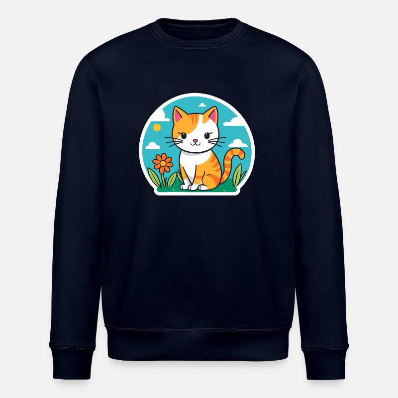 süßes Kätzchen - Stanley/Stella Unisex Bio-Sweatshirt ROLLER - Navy