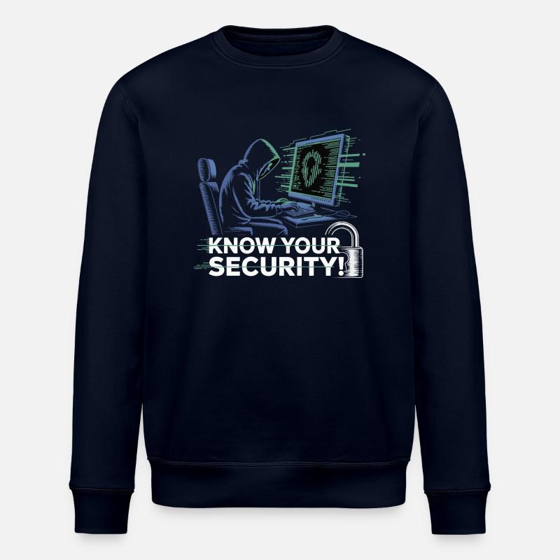 KNOW YOUR SECURITY - Stanley/Stella ROLLER Unisex Organic Sweatshirt - navy