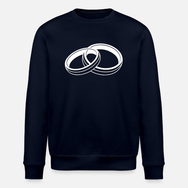 Alliances Symbole Silhouette Mariage - Sweat bio ROLLER Stanley/Stella Unisexe - marine