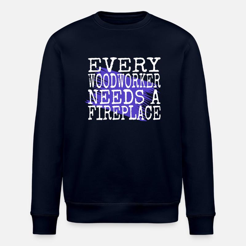 Funny Woodworking Daddesign - Stanley/Stella ROLLER Unisex Organic Sweatshirt - navy