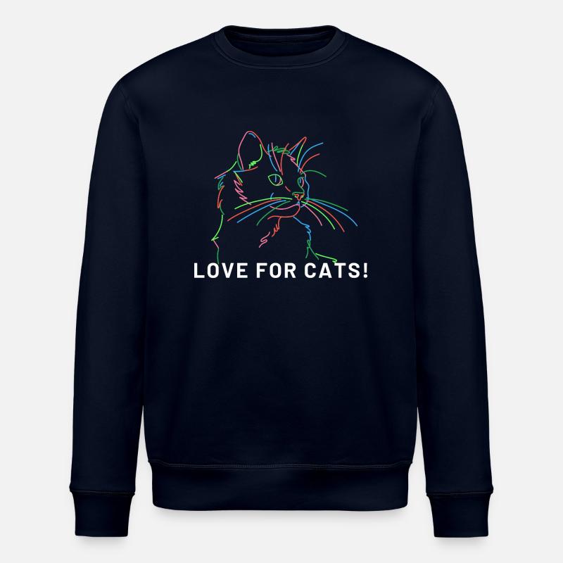 Katzen-Kunstlinien - Stanley/Stella Unisex Bio-Sweatshirt ROLLER - Navy