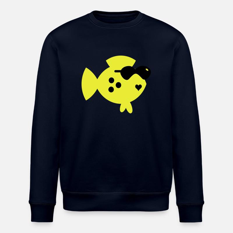 Blindfisch / blind fish (2c) - Stanley/Stella Unisex Bio-Sweatshirt ROLLER - Navy