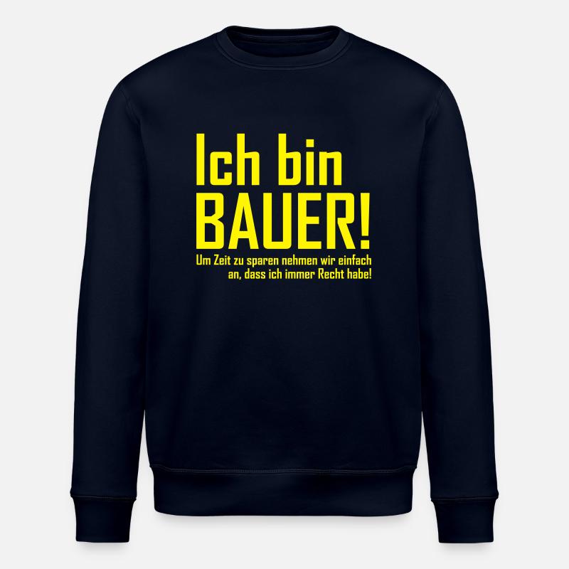 ich bin bauer - Stanley/Stella Unisex Bio-Sweatshirt ROLLER - Navy