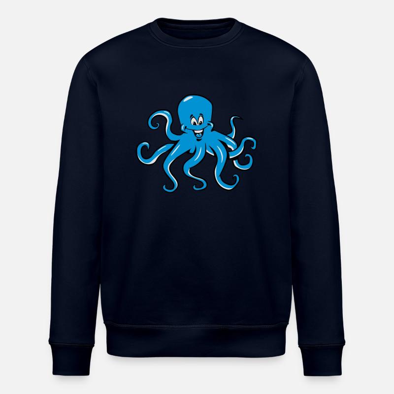 Squid oktopus funny comic - Stanley/Stella ROLLER Unisex Organic Sweatshirt - navy