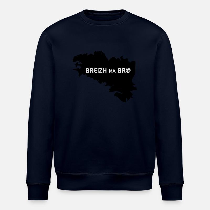 BREIZH MA BRO - Stanley/Stella Unisex Bio-Sweatshirt ROLLER - Navy