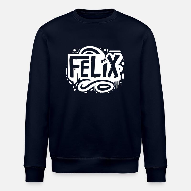 Felix Name Graffiti - Stanley/Stella ROLLER Unisex Organic Sweatshirt - navy