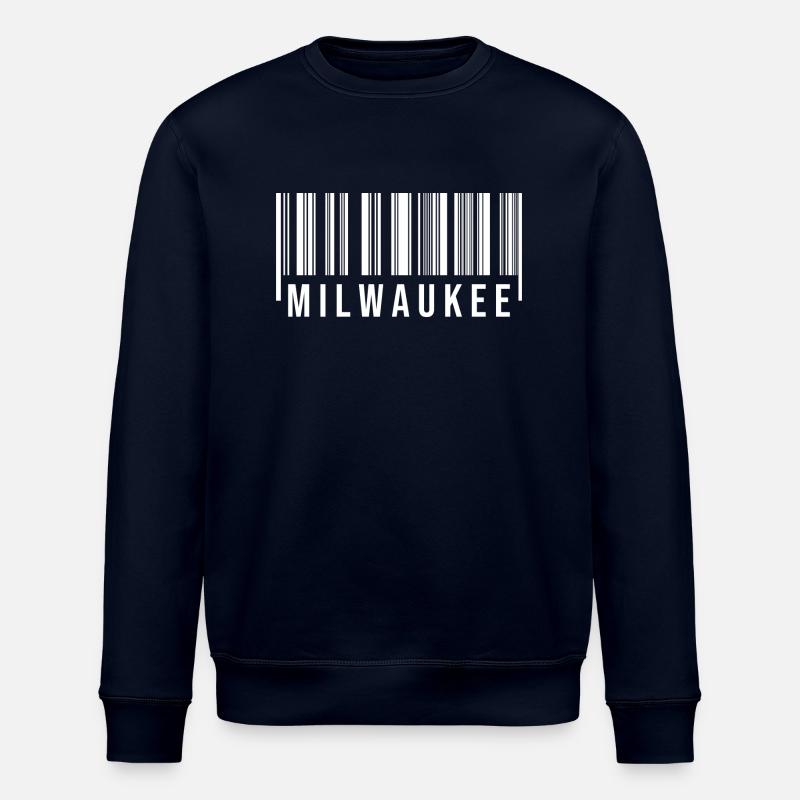 Milwaukee Barcode - Stanley/Stella ROLLER Unisex Organic Sweatshirt - navy