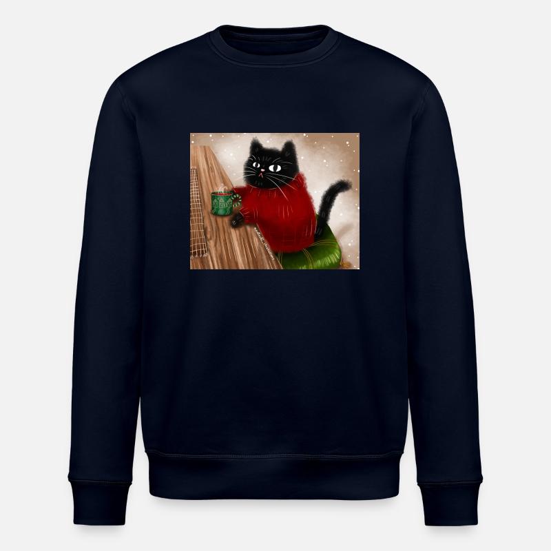 Katze im Pullover - Stanley/Stella Unisex Bio-Sweatshirt ROLLER - Navy