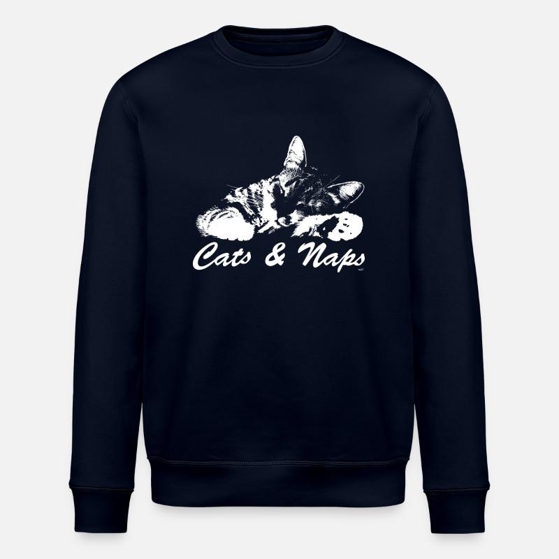 Cats & Naps - Stanley/Stella ROLLER Unisex Organic Sweatshirt - navy