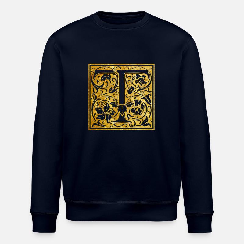 Initials-T - Stanley/Stella ROLLER Unisex Organic Sweatshirt - navy