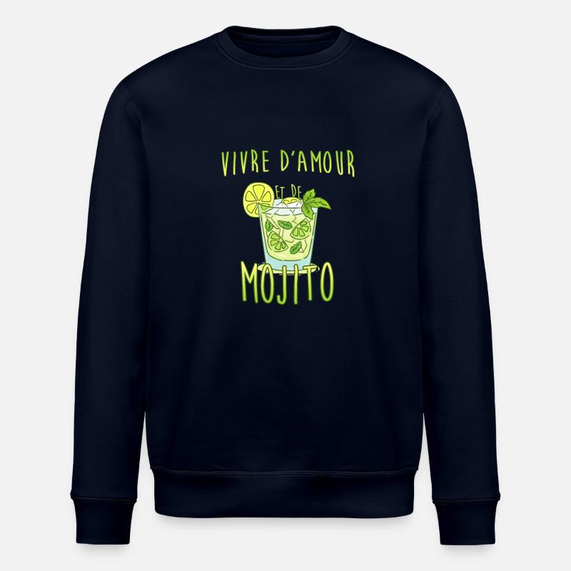 Vivre d'amour et de mojito - Sweat bio ROLLER Stanley/Stella Unisexe - marine