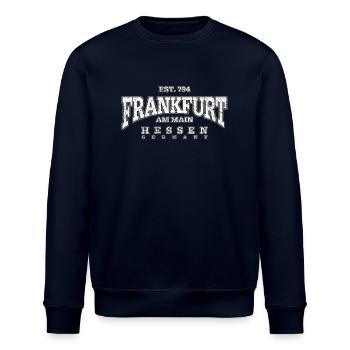 Frankfurt am Main (white oldstyle) - Stanley/Stella Unisex Bio-Sweatshirt ROLLER - Navy - Vorne - Nik (191cm)