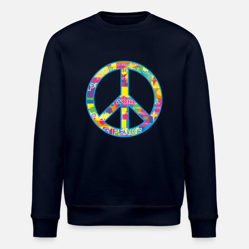 Peace / Frieden Symbol - Stanley/Stella Unisex Bio-Sweatshirt ROLLER - Navy