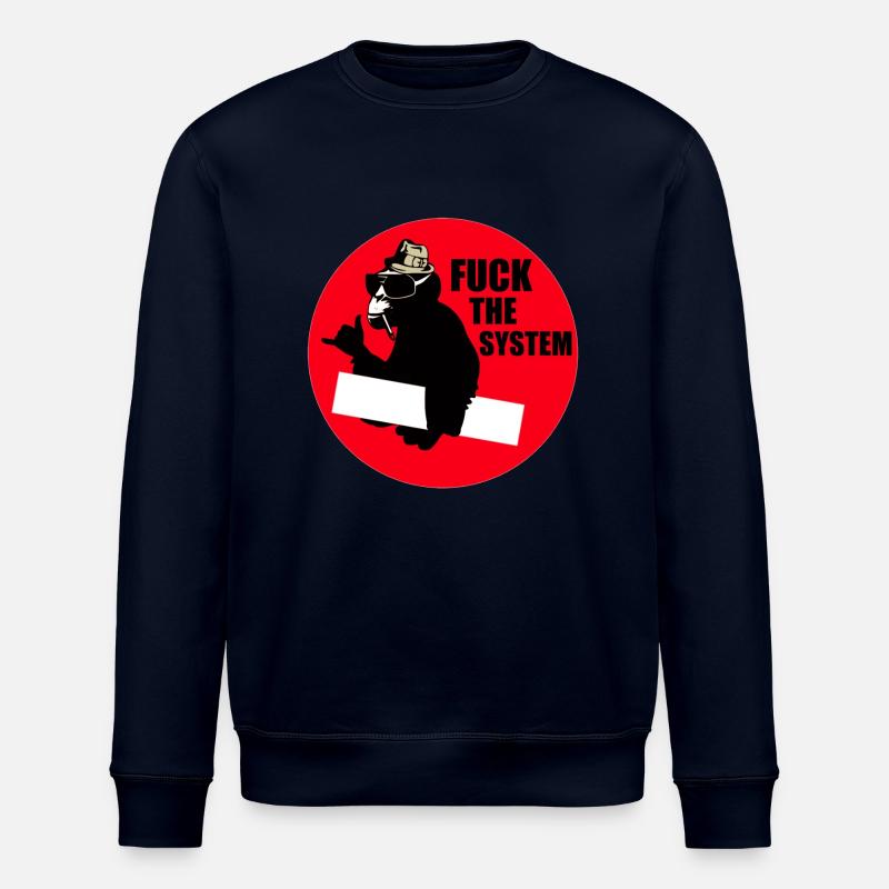 fuck the system - Stanley/Stella Unisex Bio-Sweatshirt ROLLER - Navy