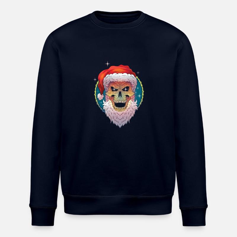 Noël moche noël scull santa - Sweat bio ROLLER Stanley/Stella Unisexe - marine