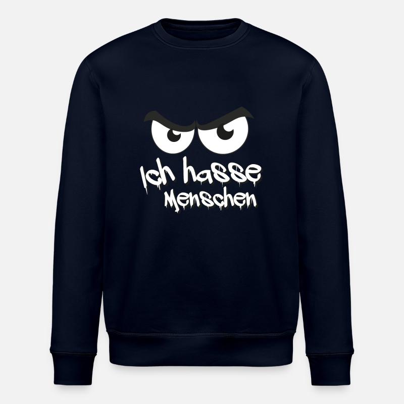 Ich hasse menschen - Stanley/Stella Unisex Bio-Sweatshirt ROLLER - Navy