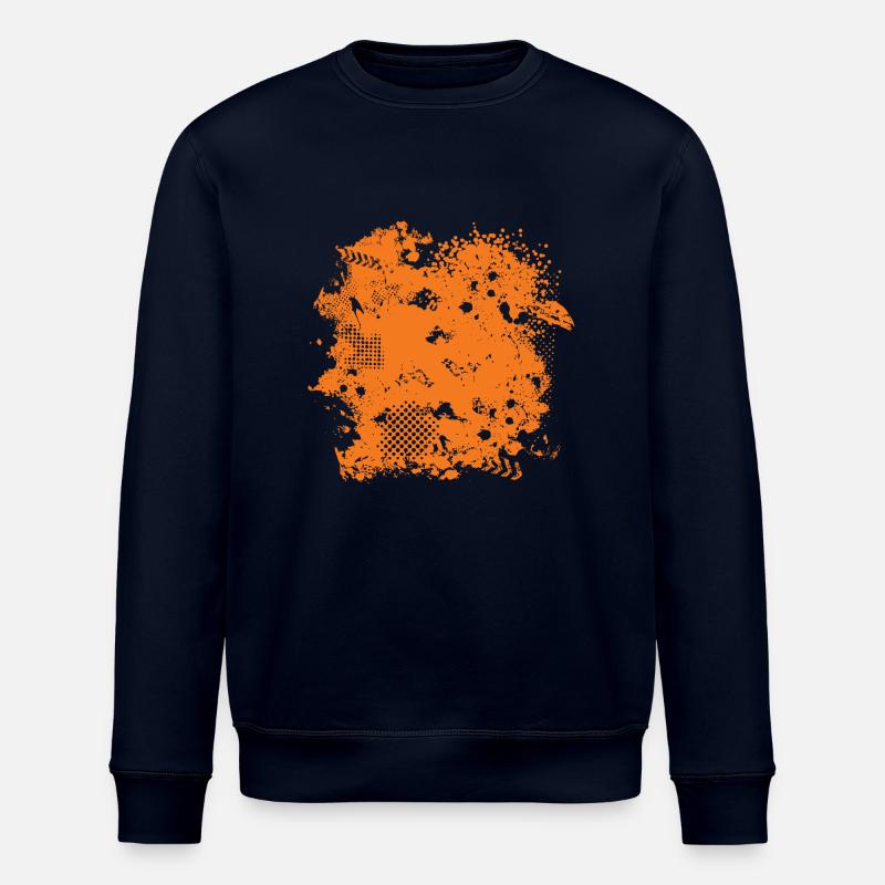 Vector background eu - Stanley/Stella ROLLER Unisex Organic Sweatshirt - navy