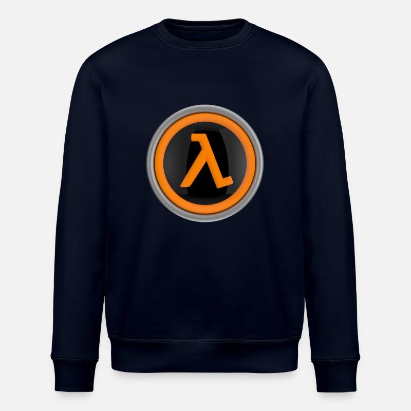 Lambda logo - Stanley/Stella ROLLER Unisex Organic Sweatshirt - navy