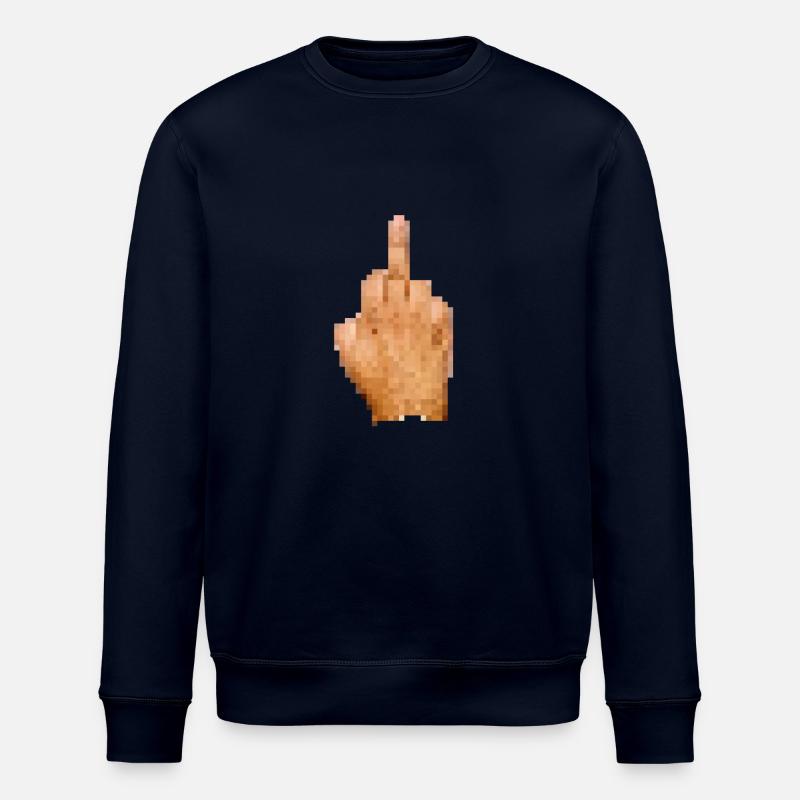 Mittelfinger Pixel Zensiert - Stanley/Stella Unisex Bio-Sweatshirt ROLLER - Navy