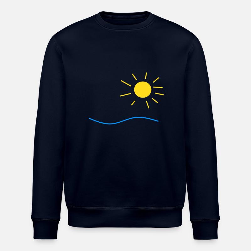Sun and sea - Stanley/Stella ROLLER Unisex Organic Sweatshirt - navy