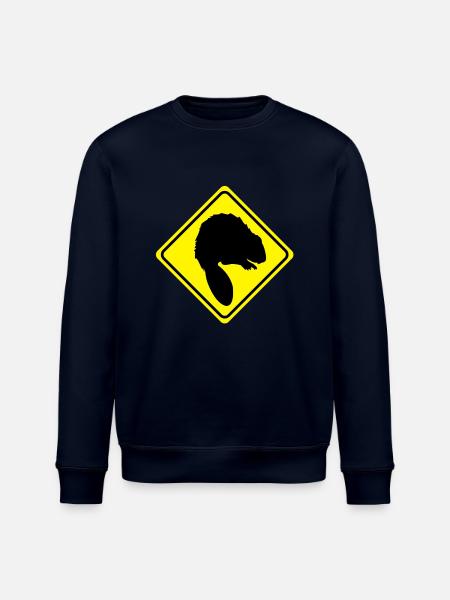 Warnung Biber - 2 farb - Stanley/Stella Unisex Bio-Sweatshirt ROLLER - Navy