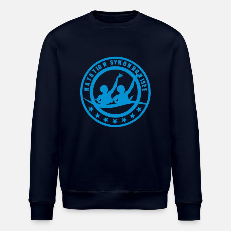 synchronisee4 swimming synchronized swim - Stanley/Stella ROLLER Unisex Organic Sweatshirt - navy