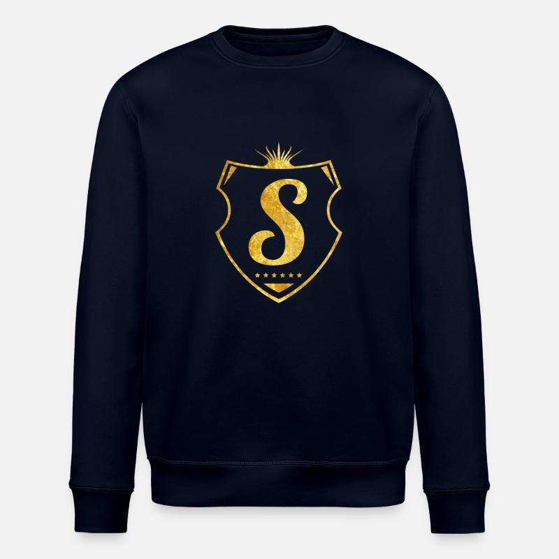 Lettre S or - Sweat bio ROLLER Stanley/Stella Unisexe - marine