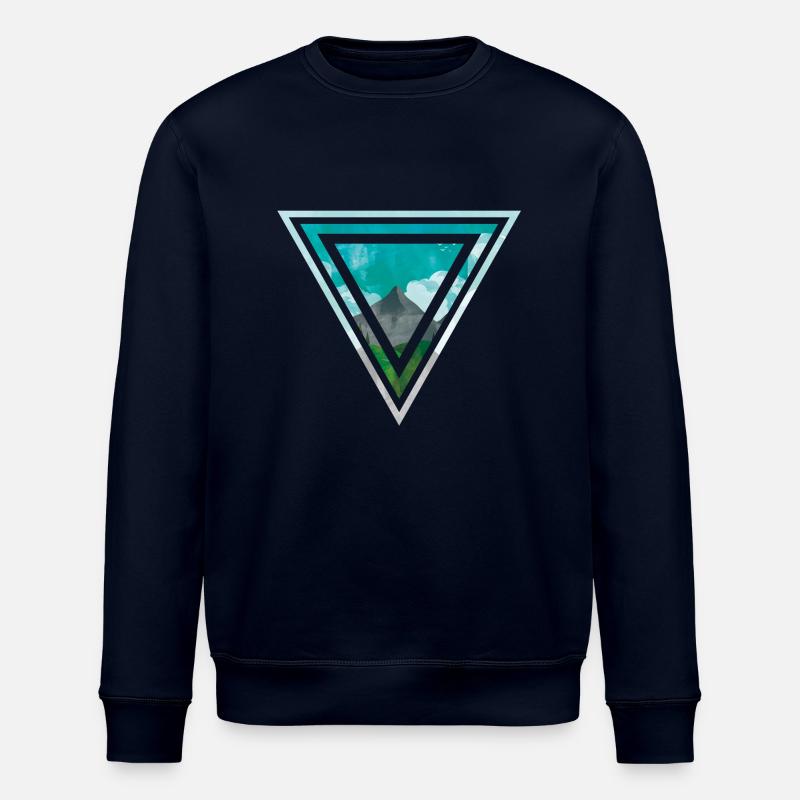 mountains triangle - Stanley/Stella Unisex Bio-Sweatshirt ROLLER - Navy