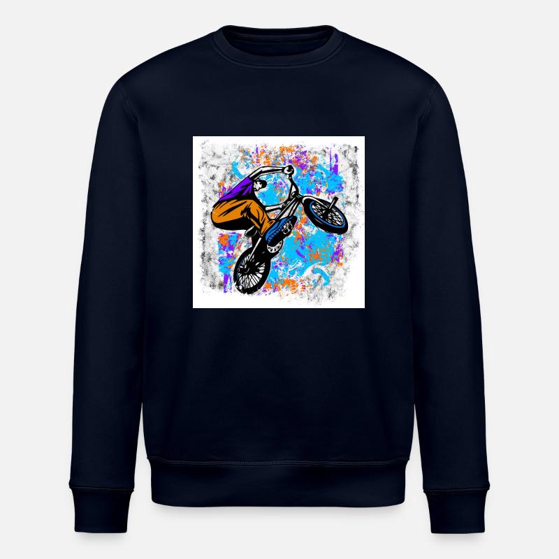 Cooles BMX Poster - Stanley/Stella Unisex Bio-Sweatshirt ROLLER - Navy