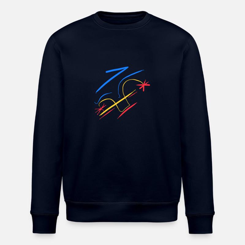 Abstraction sur T-shirt - Sweat bio ROLLER Stanley/Stella Unisexe - marine