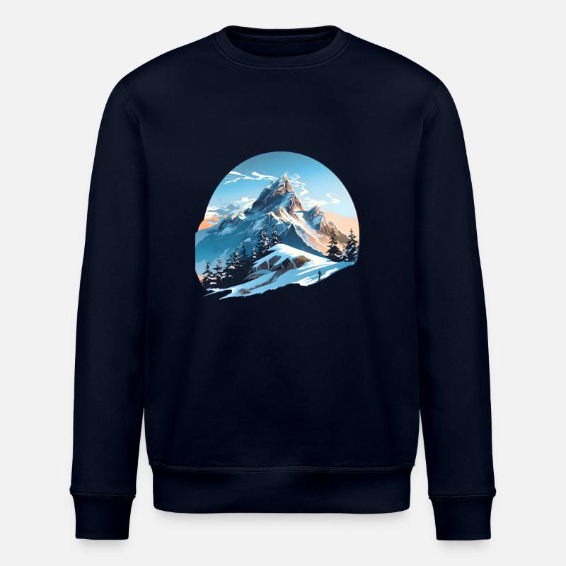 Un matin d’hiver au sommet - Sweat bio ROLLER Stanley/Stella Unisexe - marine
