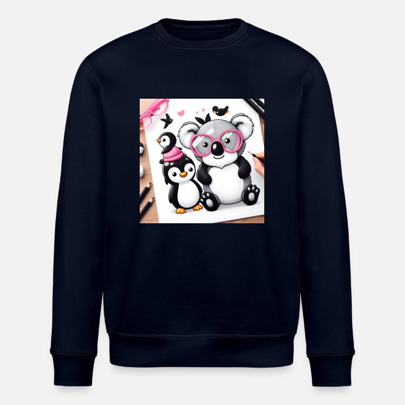 Koala et pingouin - Sweat bio ROLLER Stanley/Stella Unisexe - marine
