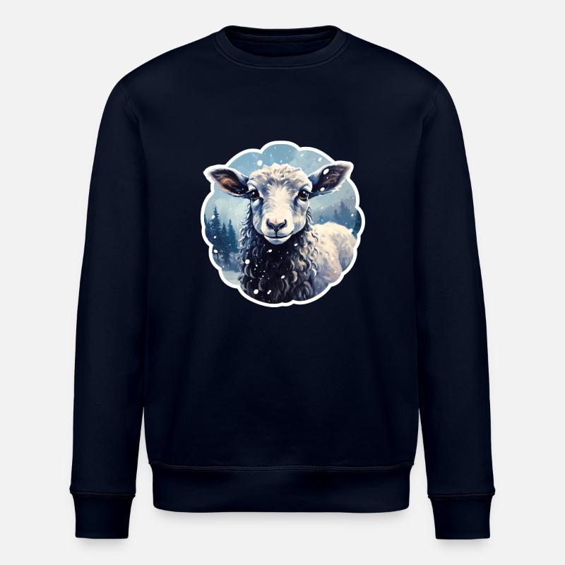 Schaf im Winter - Stanley/Stella Unisex Bio-Sweatshirt ROLLER - Navy