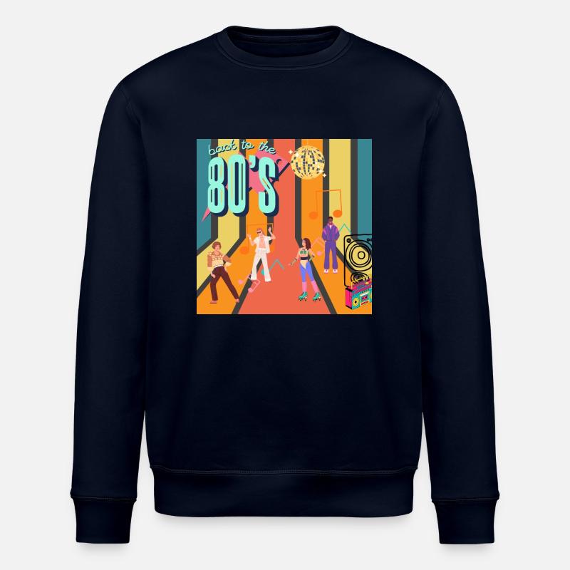 Retro Roller Groove - Stanley/Stella ROLLER Unisex Organic Sweatshirt - navy