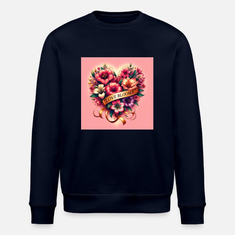 Die Liebe blüht - Stanley/Stella Unisex Bio-Sweatshirt ROLLER - Navy